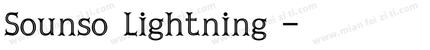 Sounso Lightning英字体转换